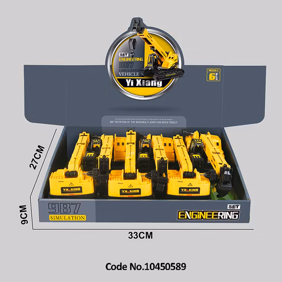 Friction Truck Metal Construction Vehicles Crane Car Kid′ S Toys
